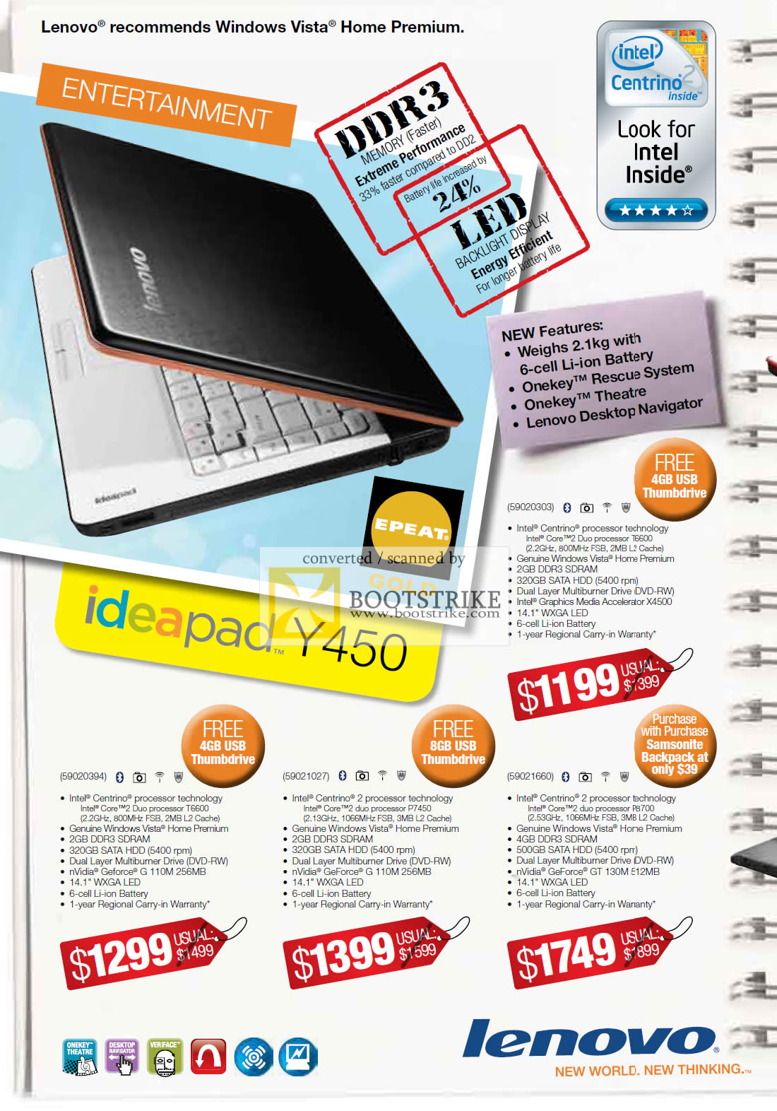 PC Show 2009 price list image brochure of Lenovo Ideapad Y450
