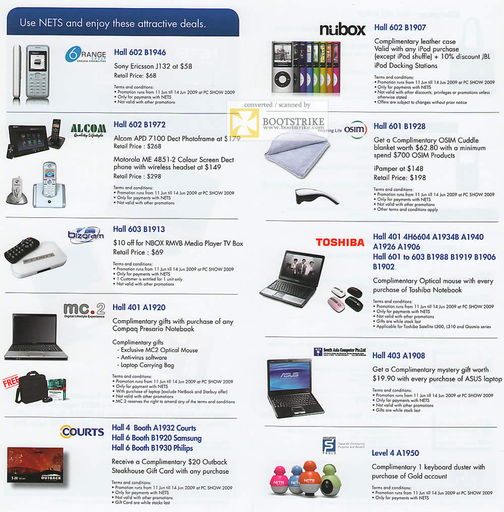 PC Show 2009 price list image brochure of NETS Promotion 2