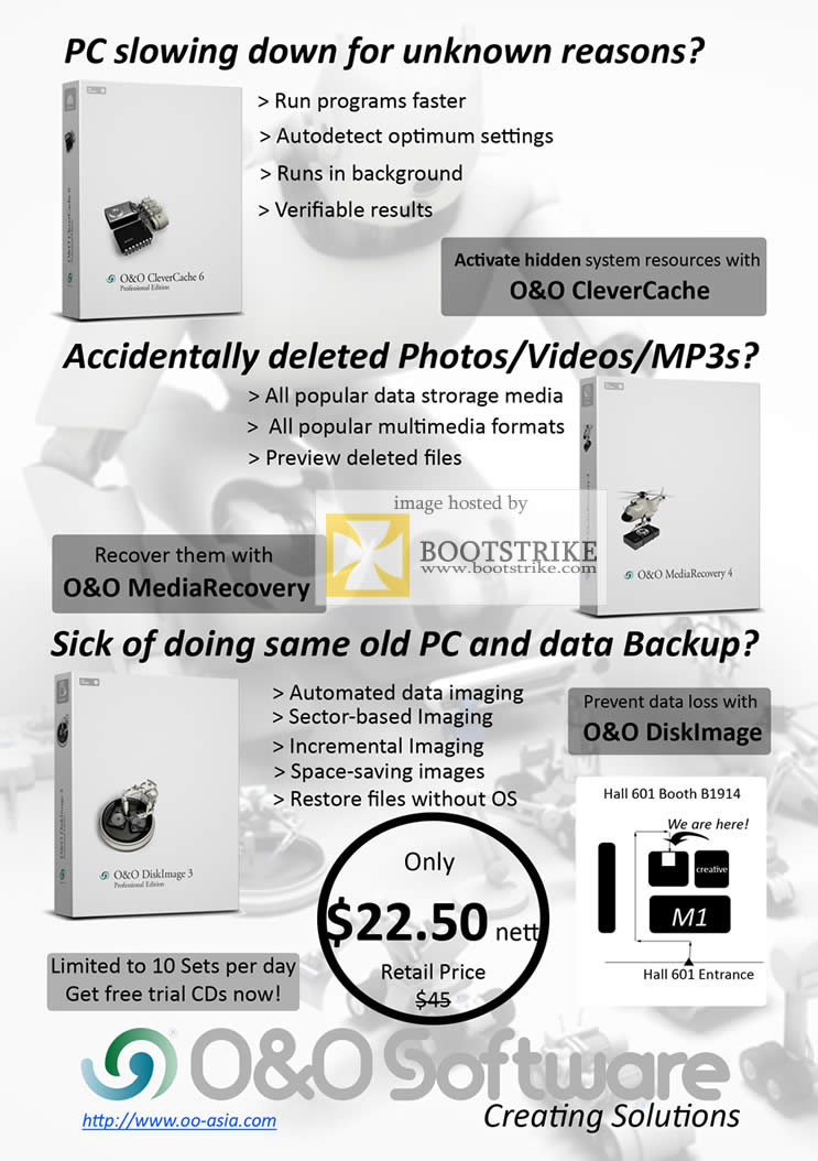 PC Show 2009 price list image brochure of OO CleverCache MediaRecovery DiskImage Backup Performance