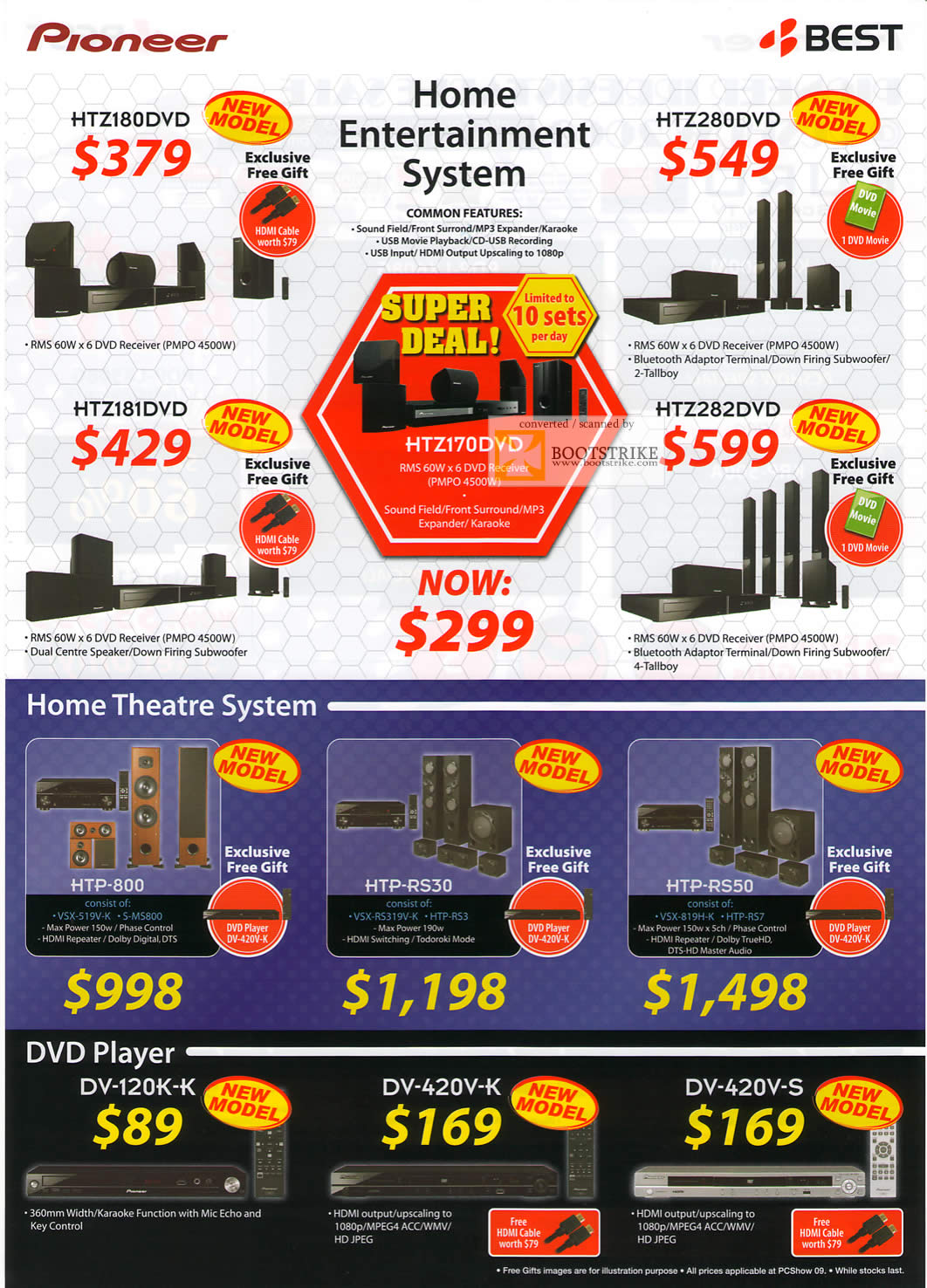 PC Show 2009 price list image brochure of Pioneer Home Theatre Entertainment System DVD Player