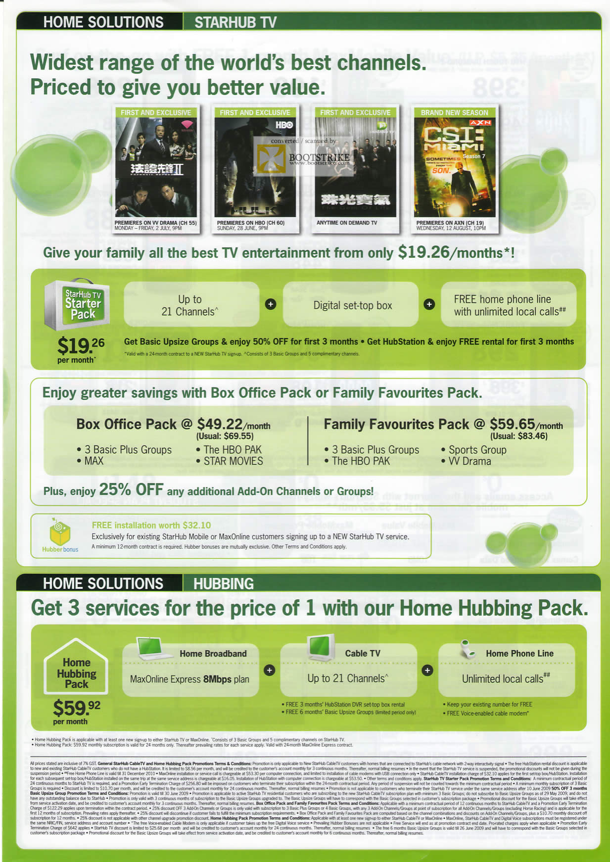 PC Show 2009 price list image brochure of Starhub TV