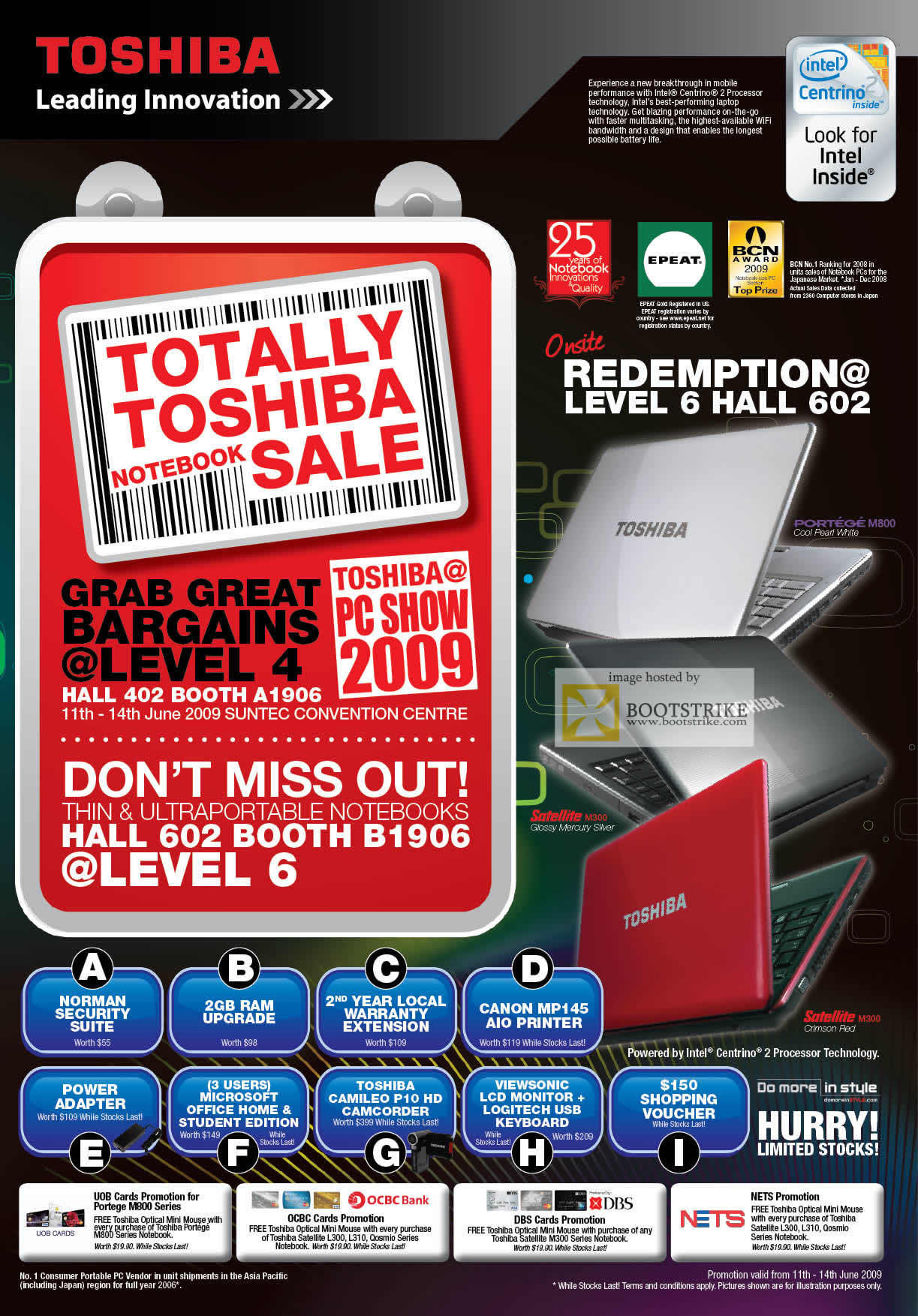 PC Show 2009 price list image brochure of Toshiba Notebook Promotions