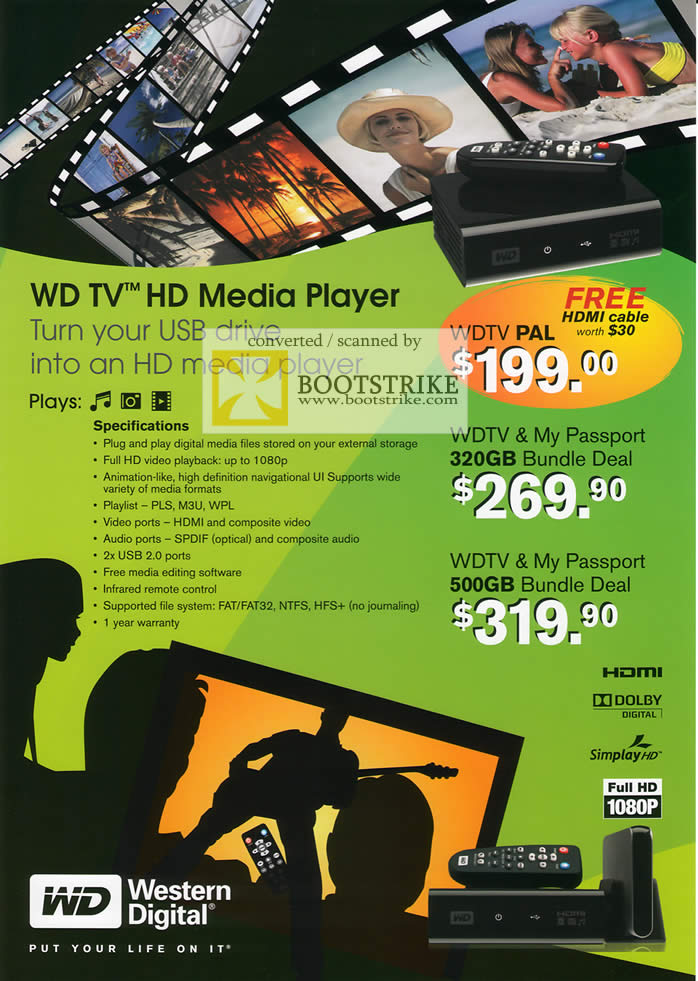 PC Show 2009 price list image brochure of Western Digital WD HD Media Player
