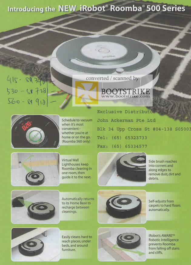 PC Show 2009 price list image brochure of IRobot Roomba 500 Series