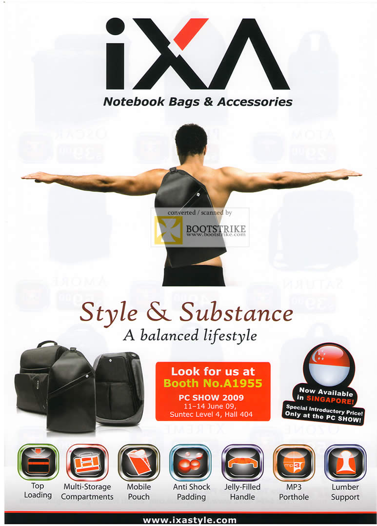 PC Show 2009 price list image brochure of IXA Notebook Bags