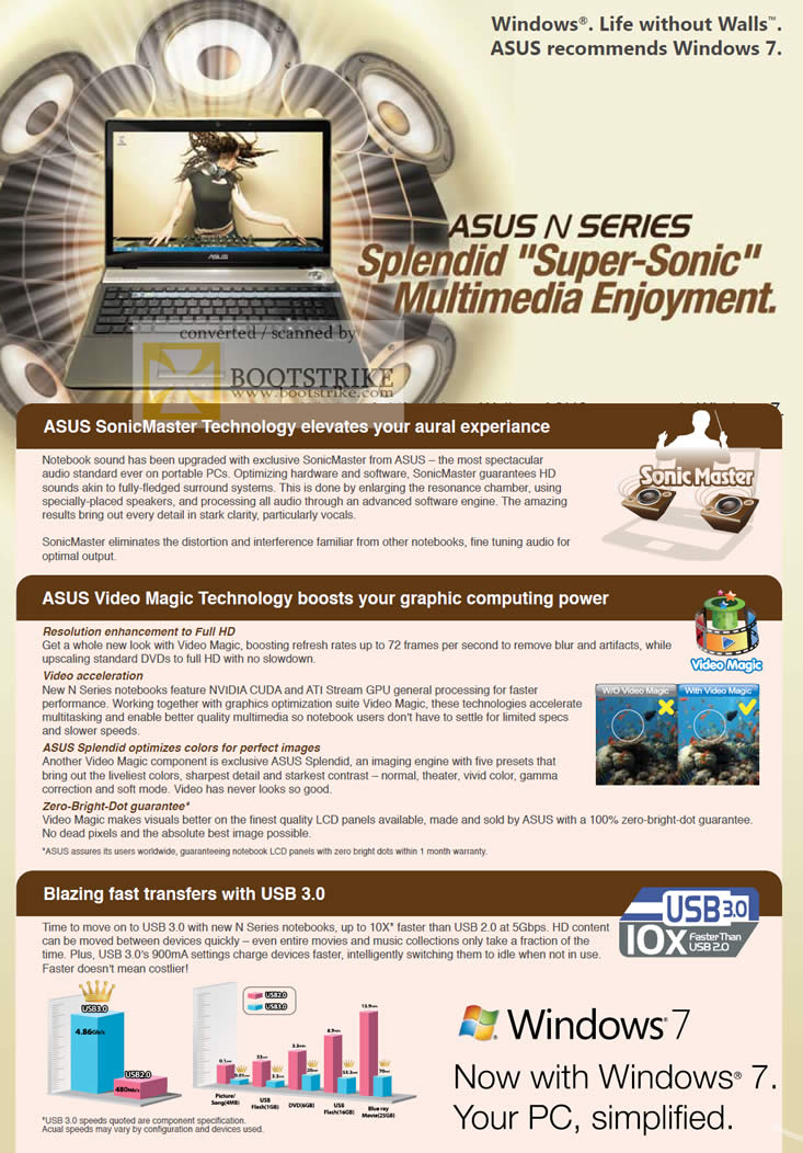 PC Show 2010 price list image brochure of ASUS SonicMaster Video Magic USB 3 Technologies
