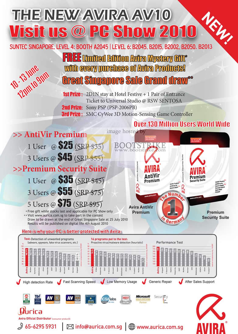 PC Show 2010 price list image brochure of Aurica Avira AntiVir Premium Security Suite Anti Virus