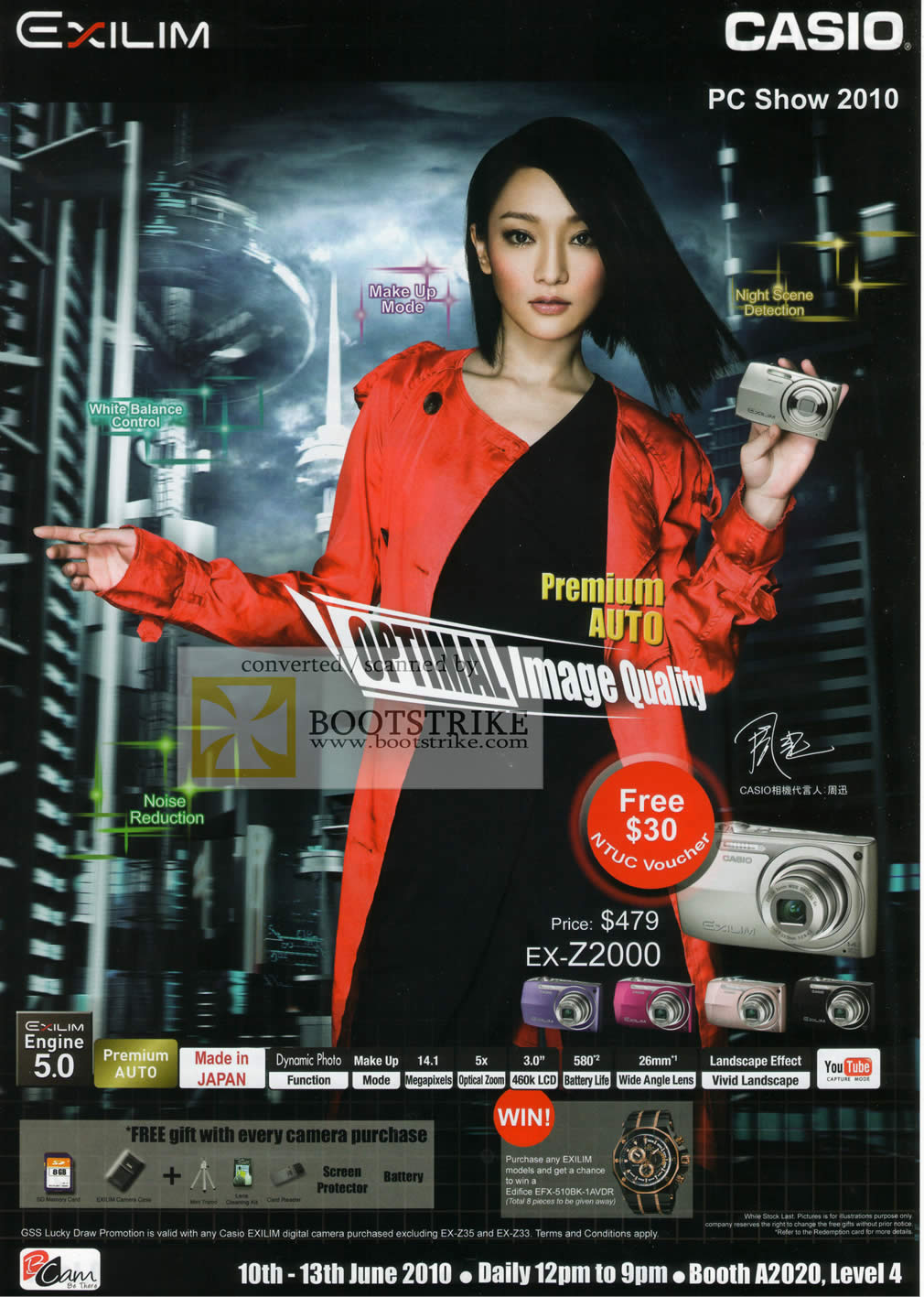 PC Show 2010 price list image brochure of Casio Digital Camera EX Z2000