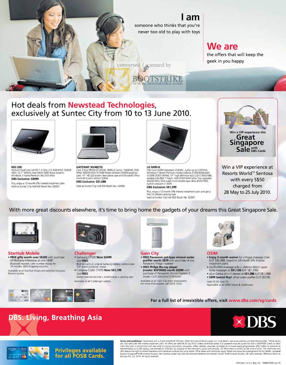 PC Show 2010 price list image brochure of DBS Newstead Technologies Notebooks MSI 200 Gateway NV4827G LG R490 K