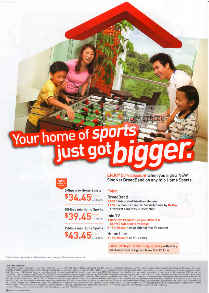 PC Show 2010 price list image brochure of Singtel Singnet Mio Home Sports Discount