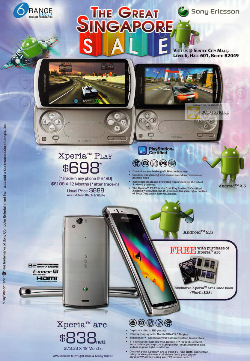 PC Show 2011 price list image brochure of 6Range Sony Ericsson Mobile Phones Xperia PLAY Arc