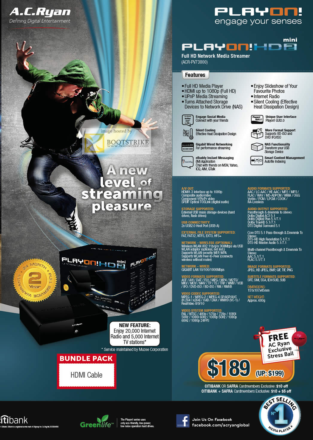 PC Show 2011 price list image brochure of A.C. Ryan Play On! HD2 Mini ACR-PV73800 Media Player
