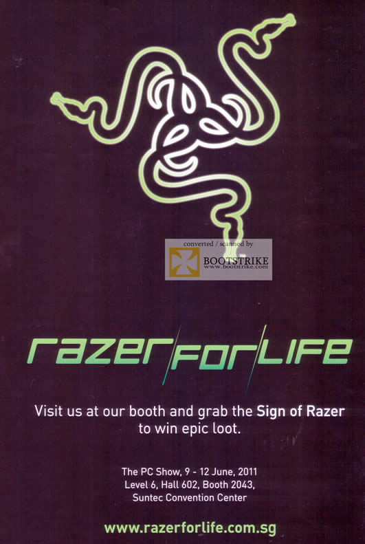 PC Show 2011 price list image brochure of Ban Leong Razer For Life Sign Of Razer