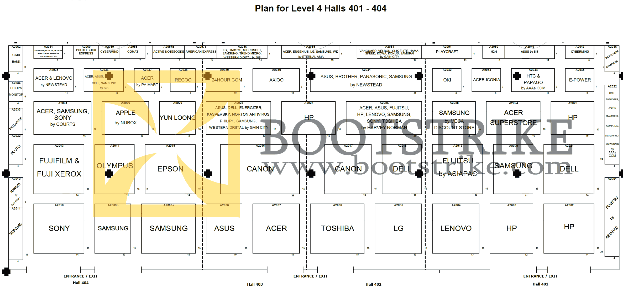 PC Show 2011 price list image brochure of Floor Plan Map Suntec Level 4
