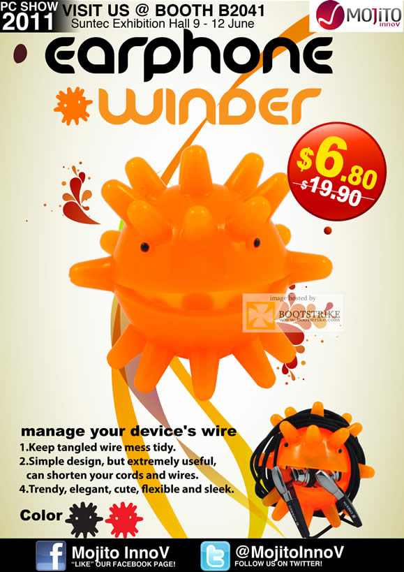 PC Show 2011 price list image brochure of Mojito Earphone Winder