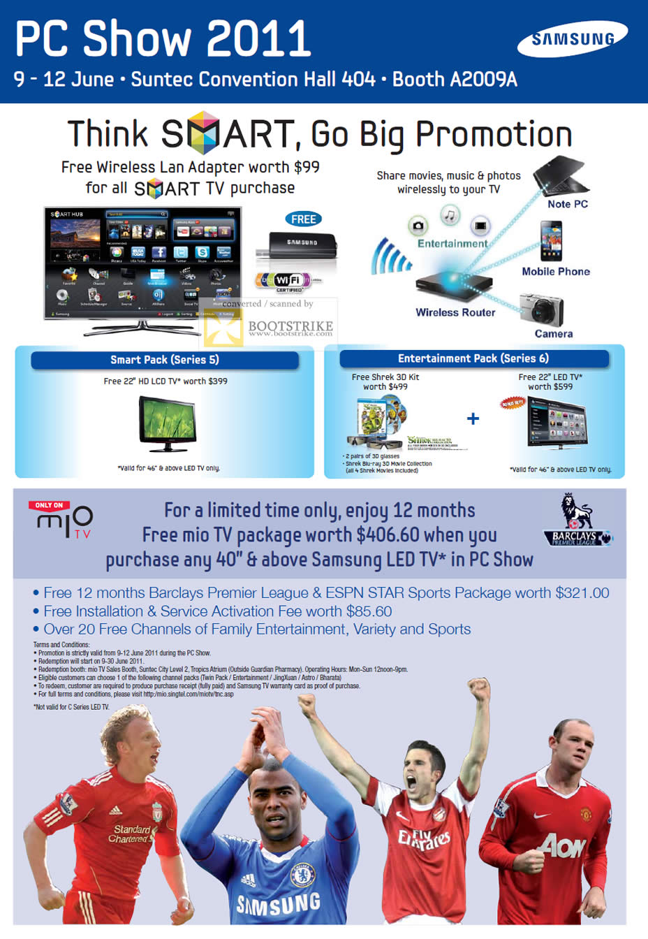 PC Show 2011 price list image brochure of Samsung Courts Smart TV Series 5 Entertainment Pack Series 6