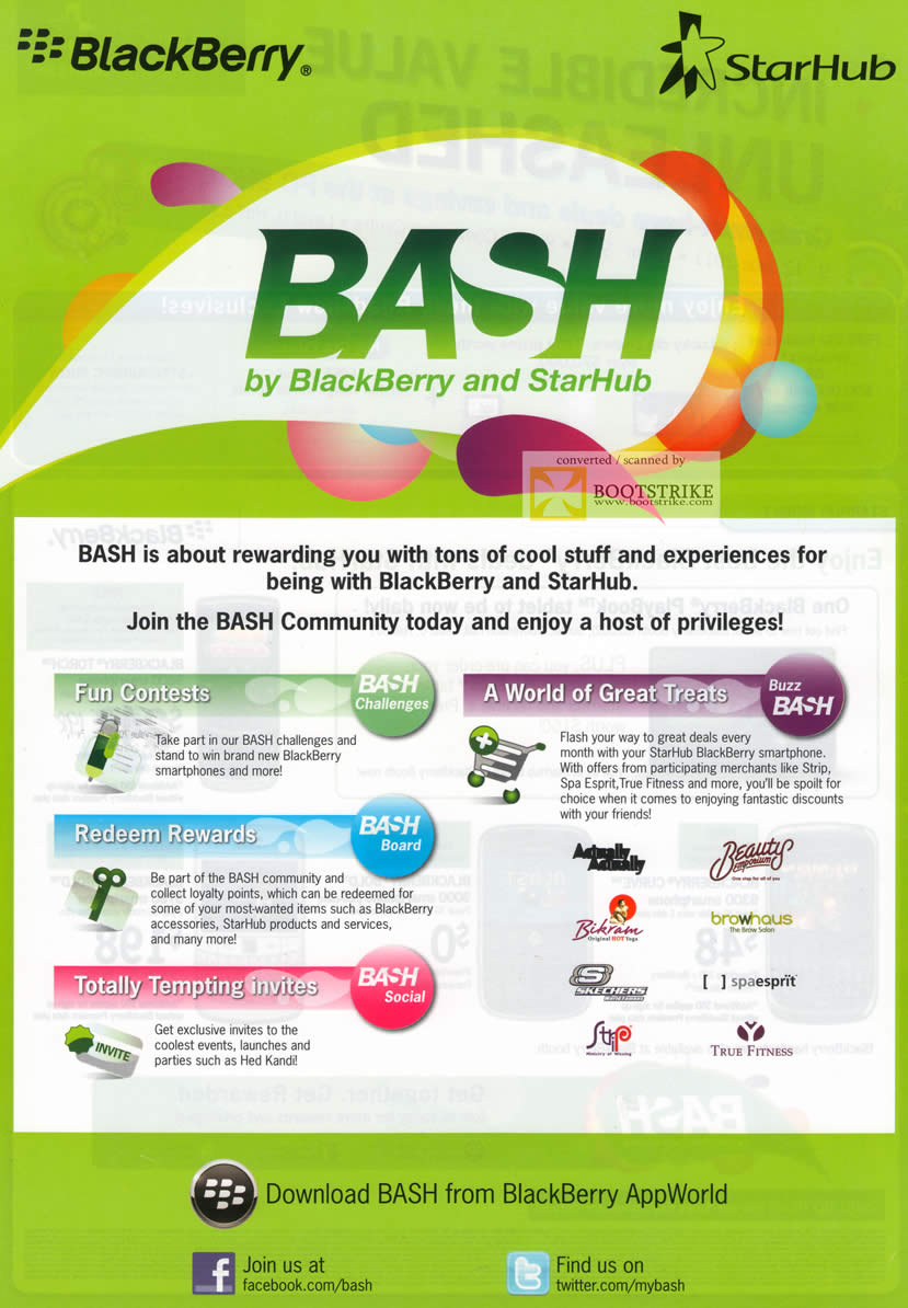 PC Show 2011 price list image brochure of Starhub BlackBerry BASH Community