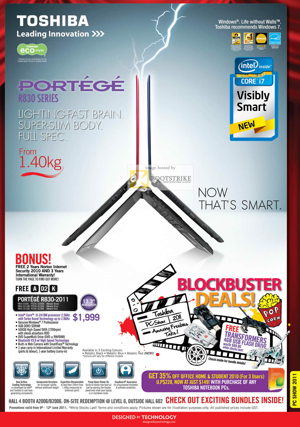 PC Show 2011 price list image brochure of Toshiba Notebooks Portege R830-2011