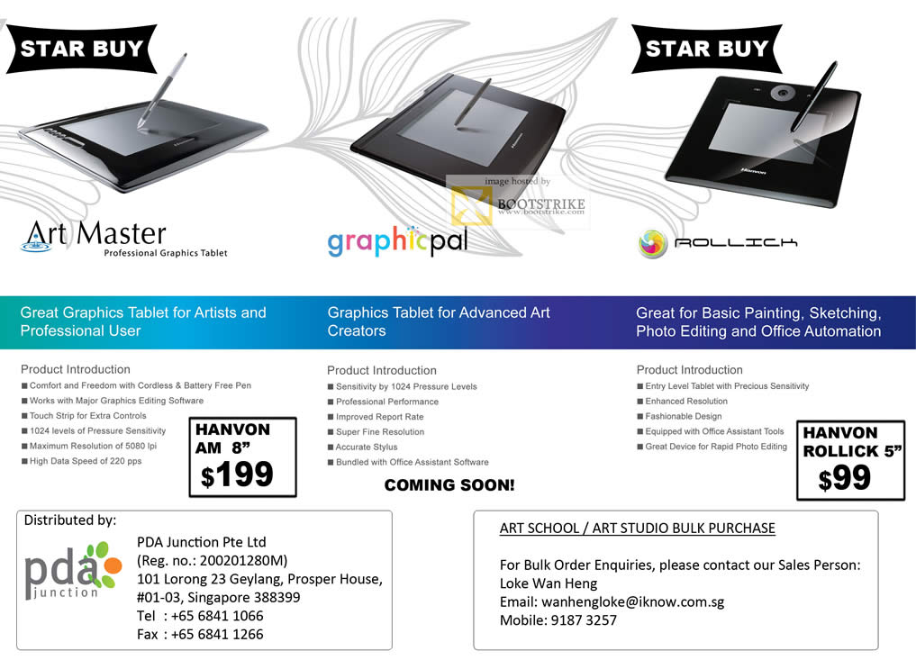 PC Show 2011 price list image brochure of IKnow Hanvon Art Master Graphicpal Rollick Graphics Tablet