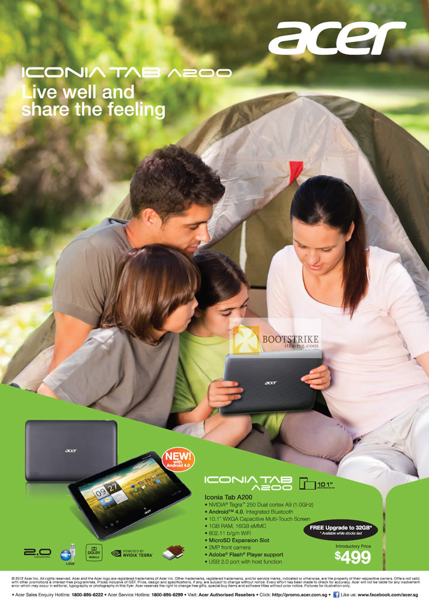 PC SHOW 2012 price list image brochure of Acer Tablets Iconia Tab A200