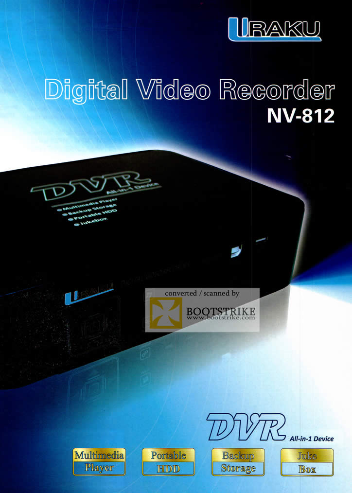 PC SHOW 2012 price list image brochure of Bell Systems Uraku Media Player NV-812 DVR Digital Video Recorder