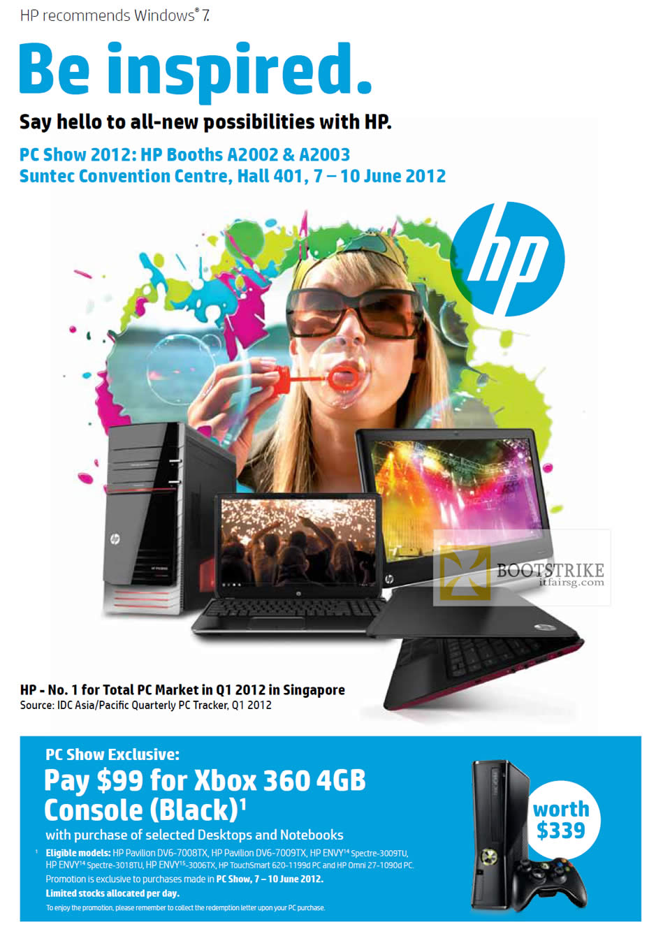 PC SHOW 2012 price list image brochure of HP Xbox 360 4GB Purchase With Purchase