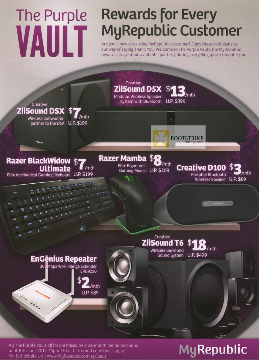 PC SHOW 2012 price list image brochure of MyRepublic Purple Vault Rewards