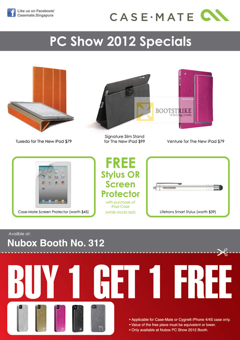 PC SHOW 2012 price list image brochure of Nubox Case Mate Tuxedo IPad Cover, Signature, Venture