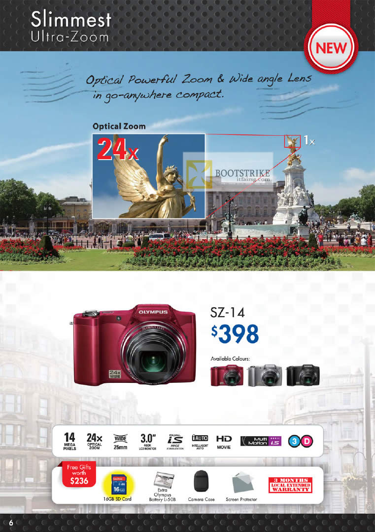 PC SHOW 2012 price list image brochure of Olympus Digital Camera SZ-14