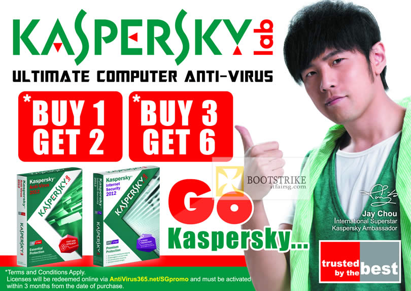 PC SHOW 2012 price list image brochure of TechLane Kaspersky Buy 1 Get 2 Free, Buy 3 Get 6 Free