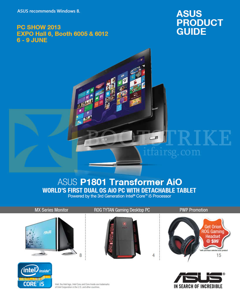 PC SHOW 2013 price list image brochure of ASUS Product Guide, Purchase With Purchase