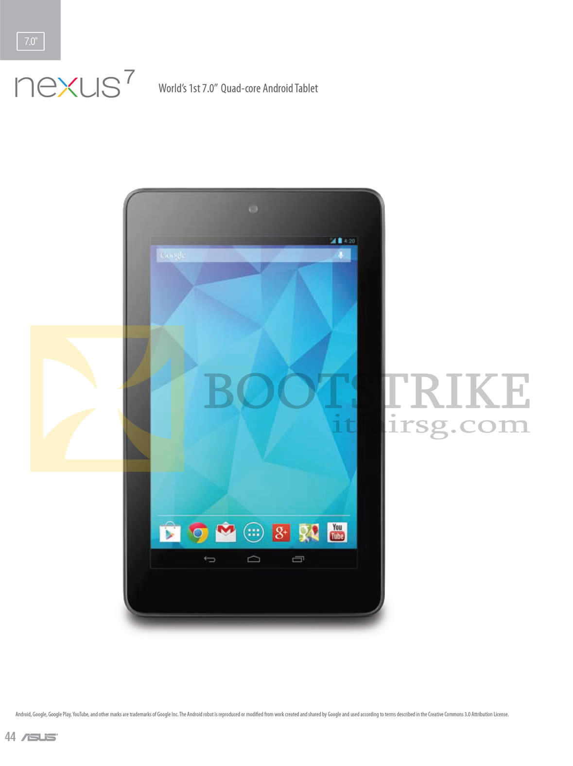 PC SHOW 2013 price list image brochure of ASUS Tablets Nexus 7 Android