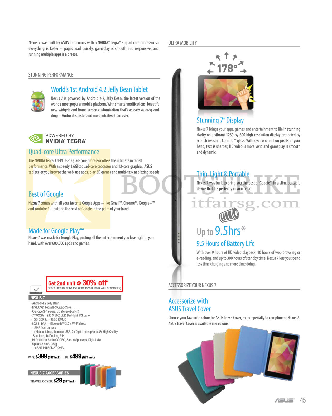 PC SHOW 2013 price list image brochure of ASUS Tablets Nexus 7, Features, Accessories
