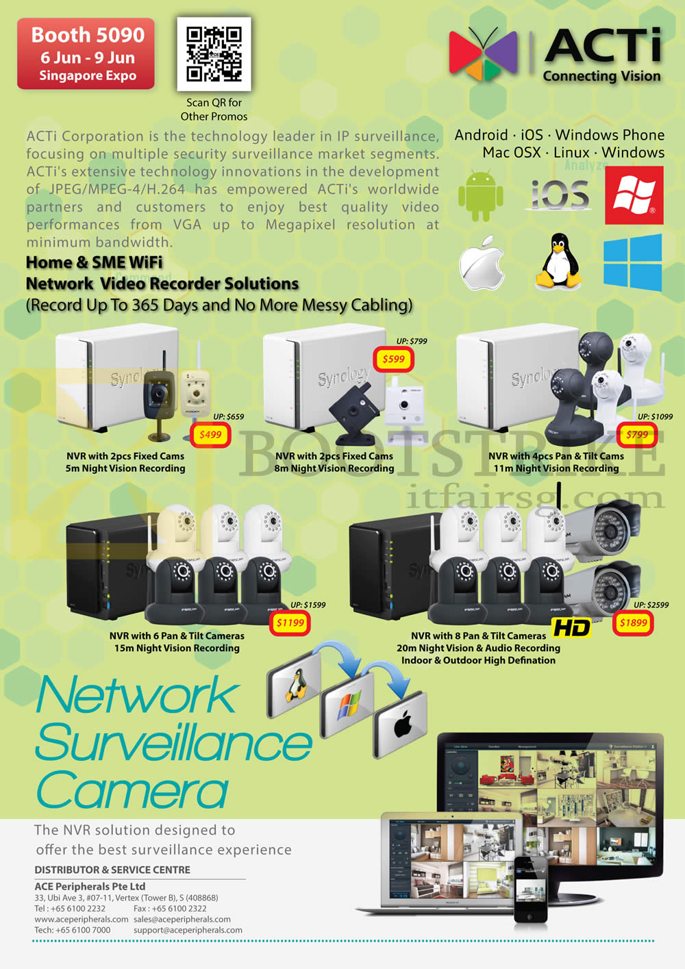 PC SHOW 2013 price list image brochure of Ace Peripherals Synology ACTi Network Video Recorder IPCam