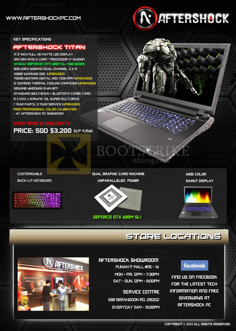 PC SHOW 2013 price list image brochure of Aftershock Notebooks Titan