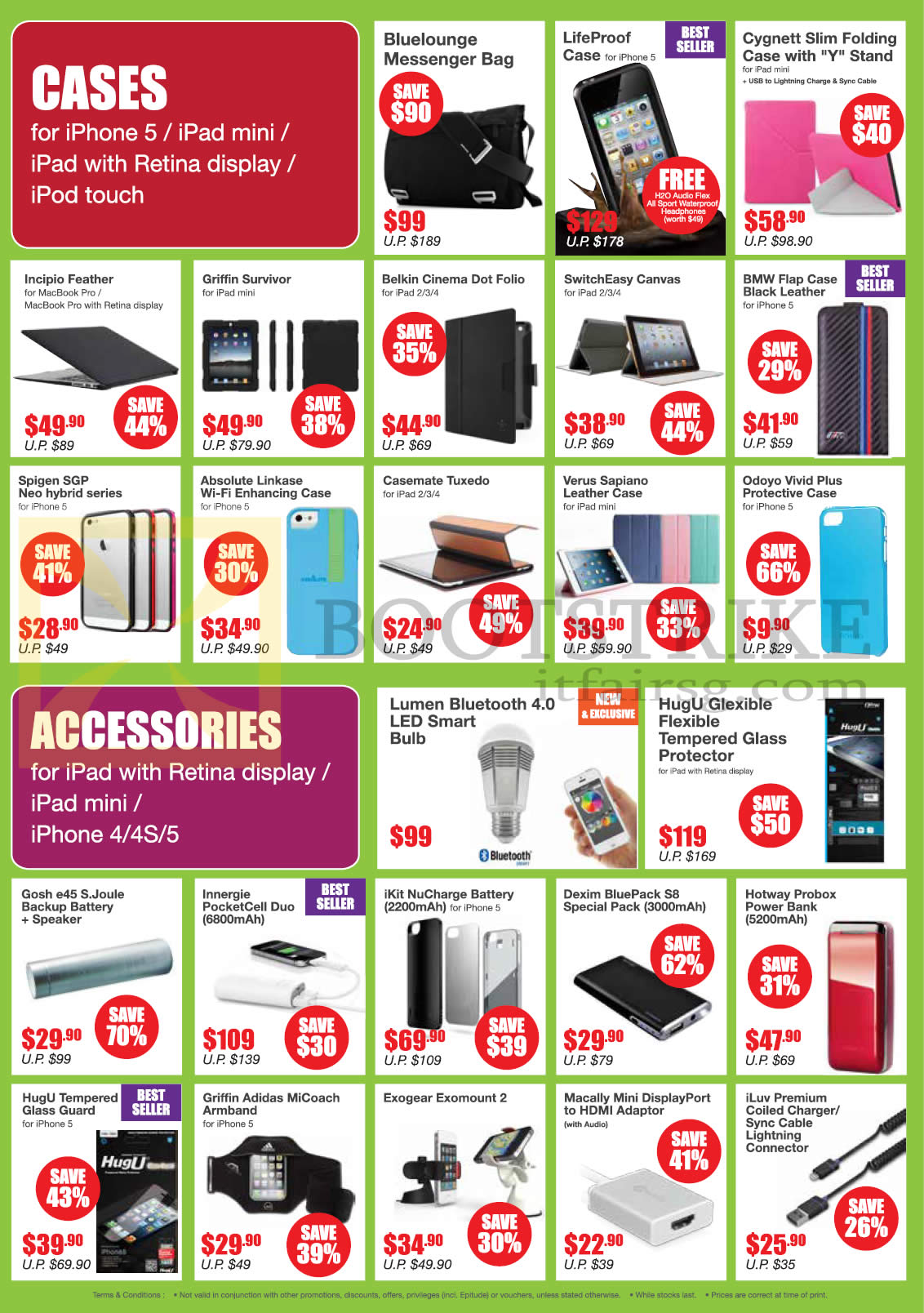 PC SHOW 2013 price list image brochure of EpiCentre Cases IPhone 4S 5 IPad IPod, Bluelounge, Cygnett, Accessories, HugU, Griffin