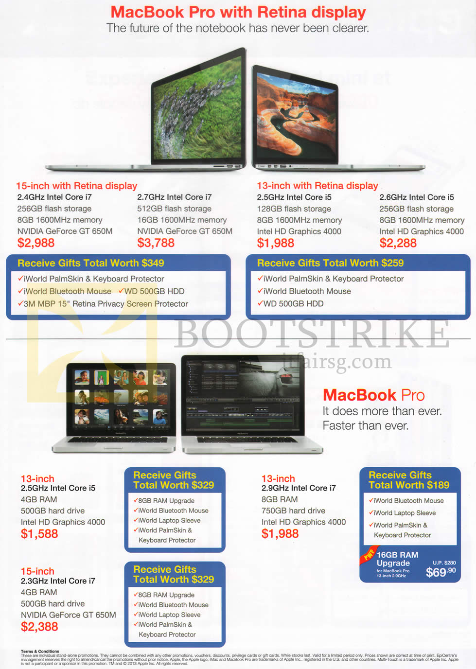 PC SHOW 2013 price list image brochure of Epicentre Apple Notebooks MacBook Pro