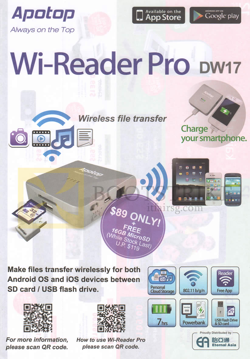 PC SHOW 2013 price list image brochure of Eternal Asia Apotop Wi-Reader Pro DW17