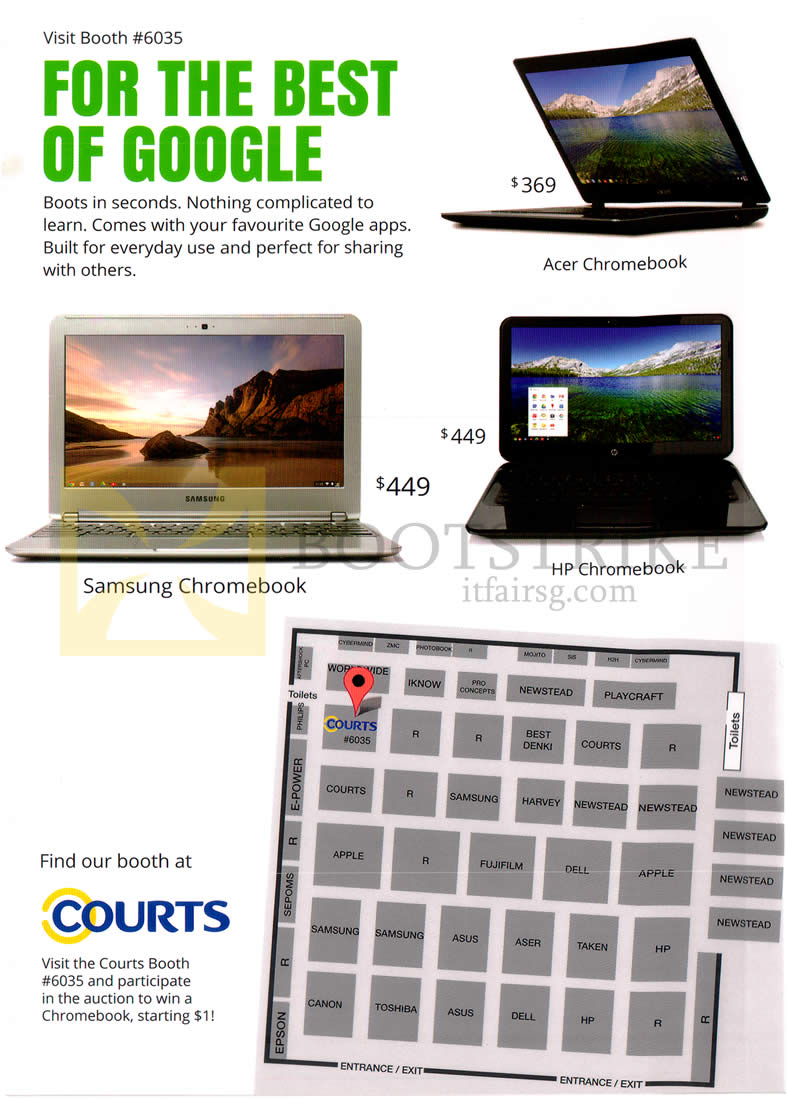PC SHOW 2013 price list image brochure of Google Courts Chromebooks Acer, Samsung, HP