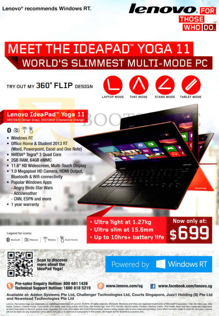 PC SHOW 2013 price list image brochure of Lenovo Notebook Ideapad Yoga 11
