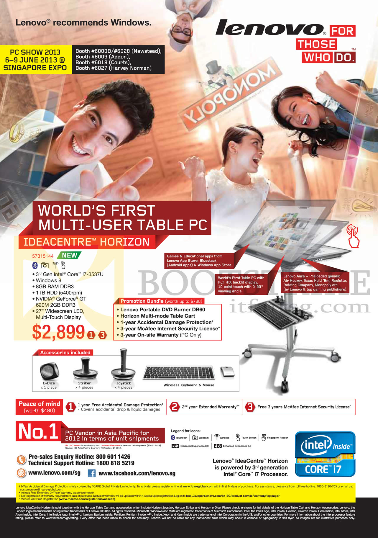 PC SHOW 2013 price list image brochure of Lenovo Tablet Ideacentre Horizon