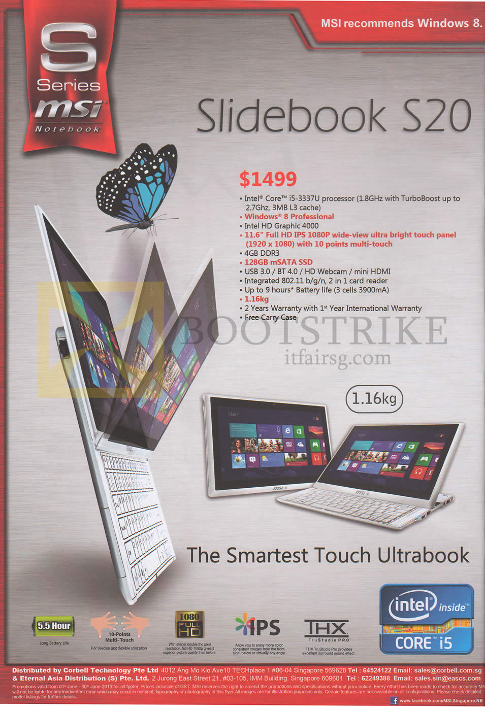PC SHOW 2013 price list image brochure of MSI Notebook Slidebook S20