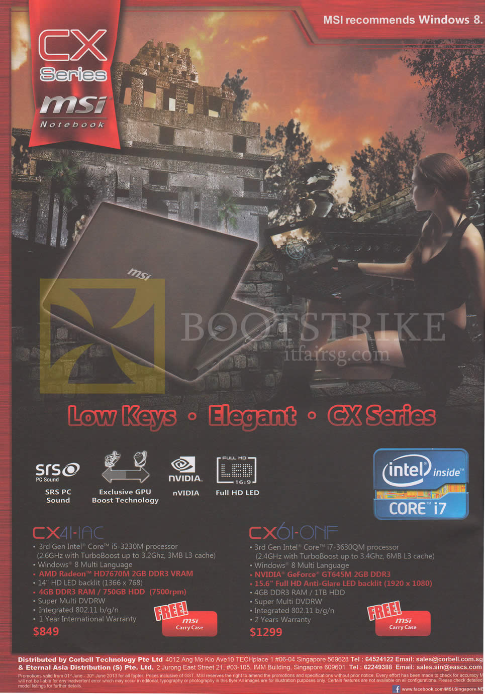 PC SHOW 2013 price list image brochure of MSI Notebooks CX41-IAC, CX61-0NF