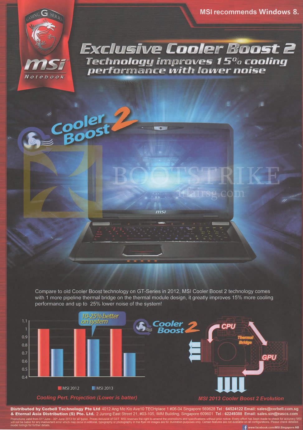 PC SHOW 2013 price list image brochure of MSI Notebooks Exclusive Cooler Boost 2 Cooling Performance