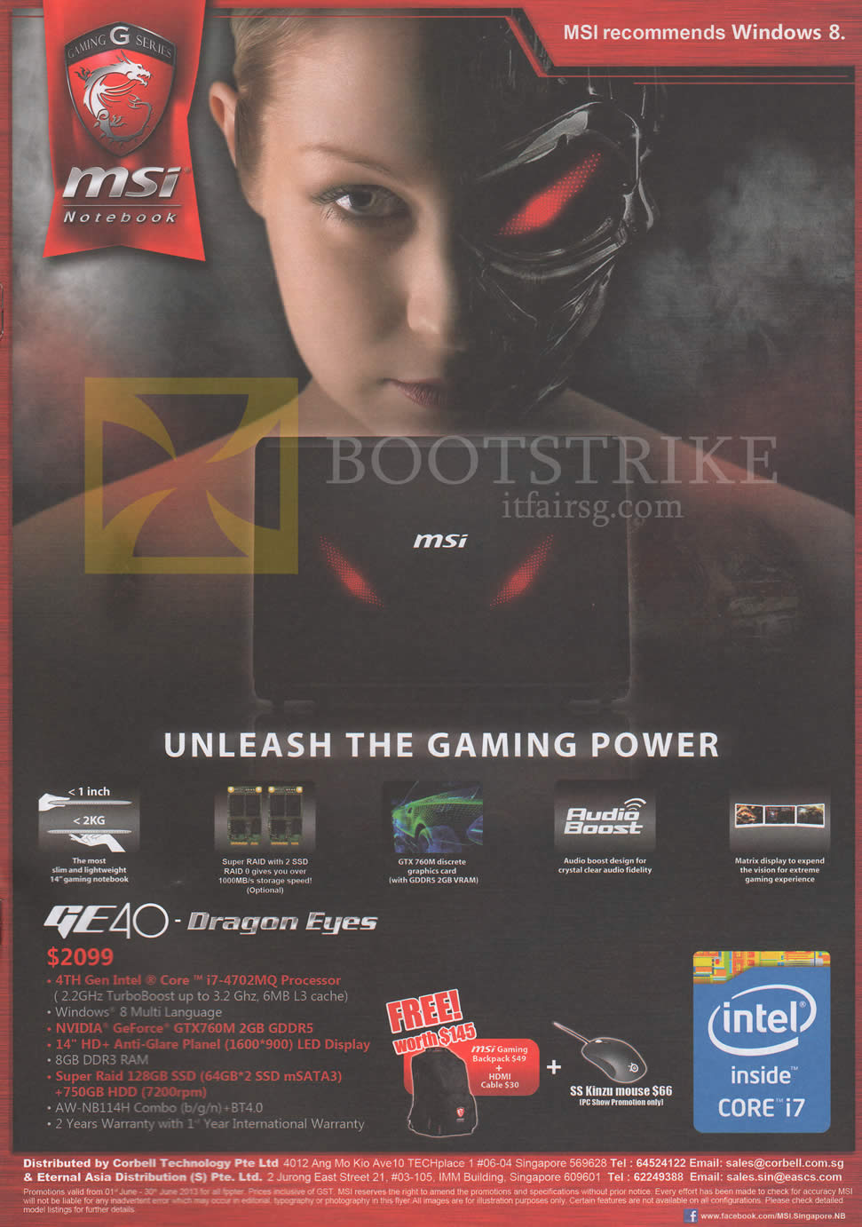 PC SHOW 2013 price list image brochure of MSI Notebooks GE40 Dragon Eyes