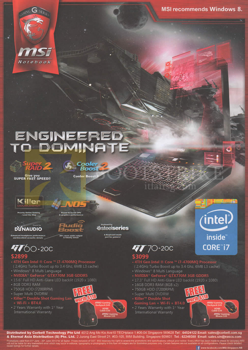 PC SHOW 2013 price list image brochure of MSI Notebooks GT60-20C, GT70-20C