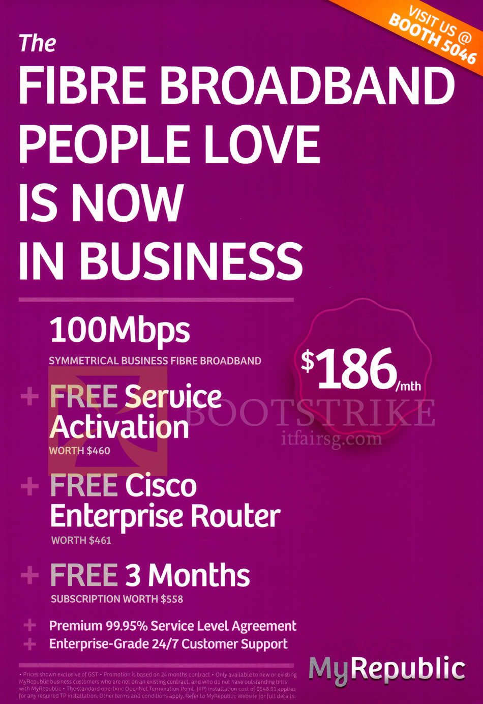 PC SHOW 2013 price list image brochure of MyRepublic Business 100Mbps Fibre Broadband