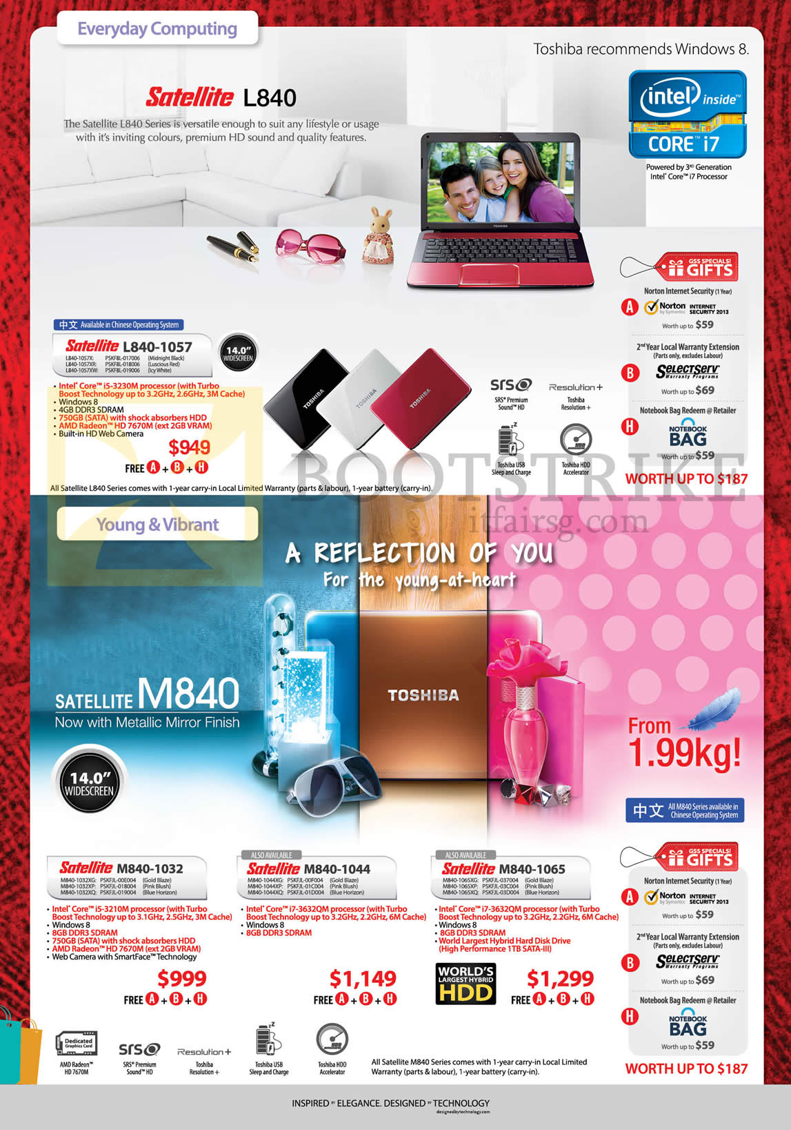 PC SHOW 2013 price list image brochure of Toshiba Notebooks Satellite L840-1057, M840-1032, M840-1044, M840-1065