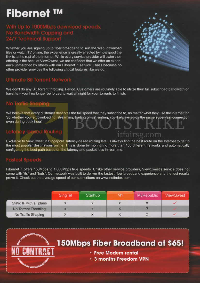 PC SHOW 2013 price list image brochure of ViewQwest 150Mbps Fibre Broadband
