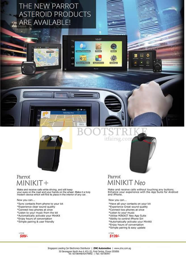 PC SHOW 2013 price list image brochure of ZMC Automotive Parrot Minikit Plus, Neo